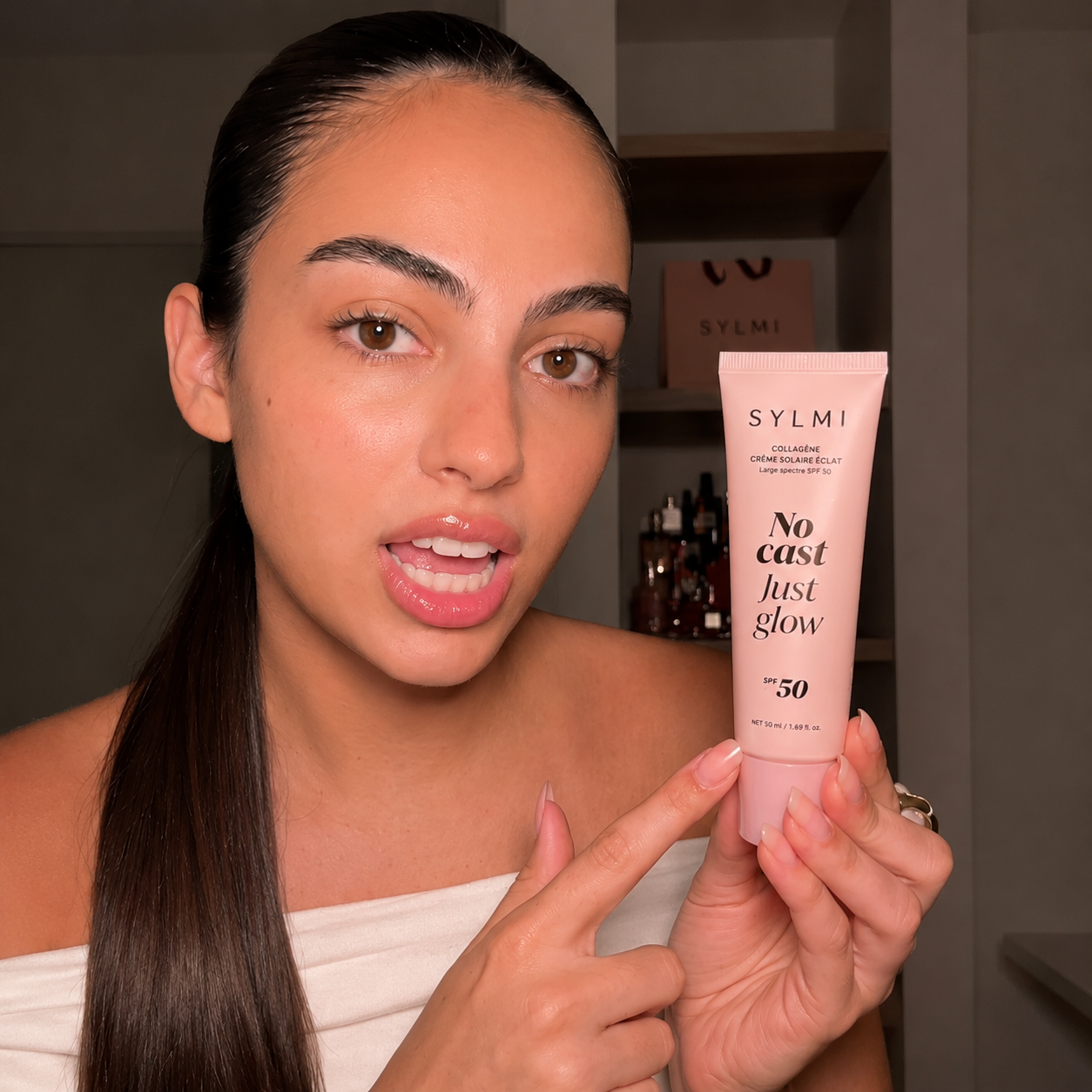Crème Solaire Collagen Glow — Protection Large Spectre SPF 50